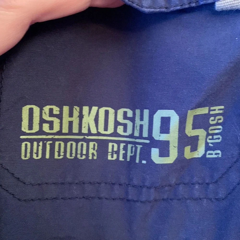 OshKosh B’Gosh boy’s 5 cargo shorts elastic waist navy blue cotton poplin EUC